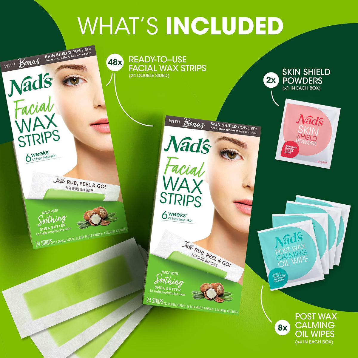 Nad's Wax Strips Kit