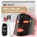 INIA Red Light Therapy Mask for Face – 4 Light Modes with 850nm NIR, Red & Blue LED Light Therapy, 2600mAh Rechargeable