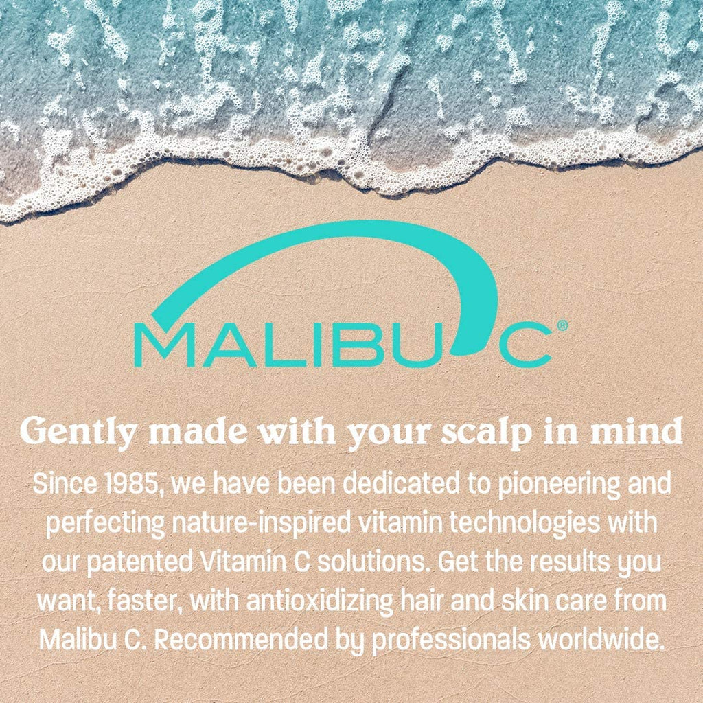 Malibu C Scalp Wellness Collection - Soothing Shampoo and Conditioner Hair Care Set for Dry Scalp - Formulated with Vitamin C Antioxidant Complex - Travel Size Scalp Remedy Packets Included (33.8 oz)