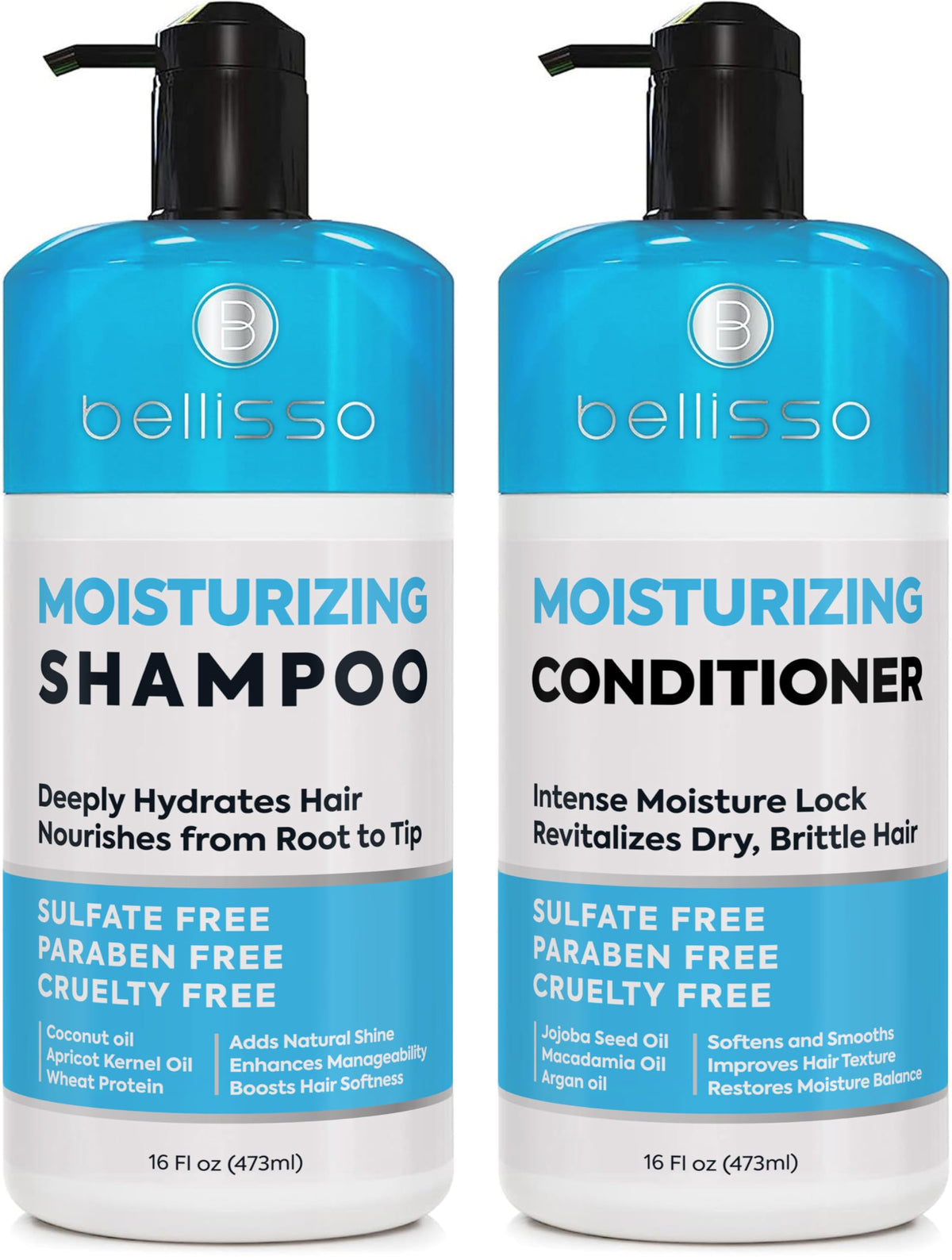 Biotin Shampoo and Conditioner Set - Sulfate and Paraben Free Treatment for Men and Women - Hair Thickening Volumizing Products to Help Boost Thinning Hair with Added Keratin