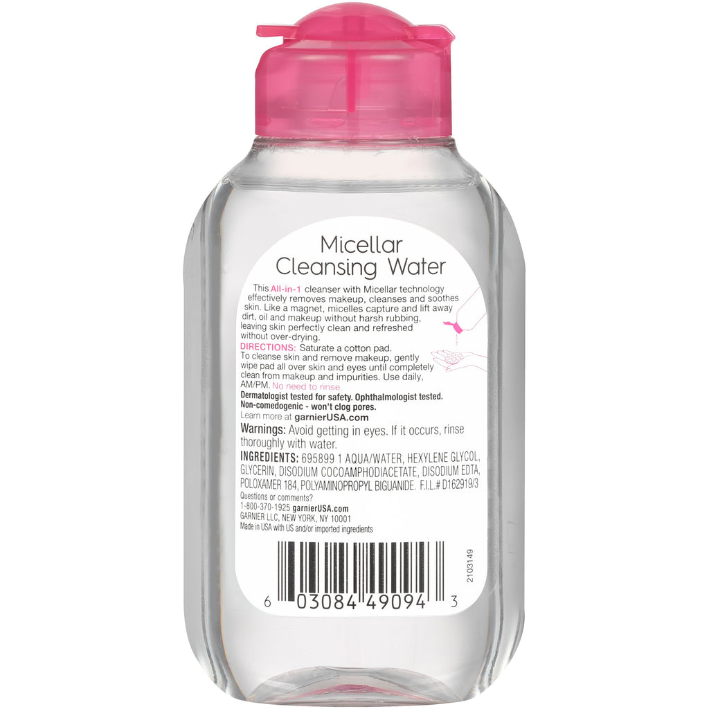 Garnier Micellar Water, Hydrating Facial Cleanser & Makeup Remover, Suitable for Sensitive Skin, Vegan, Cruelty Free, 13.5 Fl Oz (400mL), 2 Count