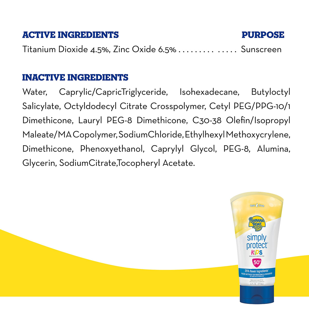 Banana Boat Kids Sport Tear-Free, Sting-Free Broad Spectrum Sunscreen Lotion