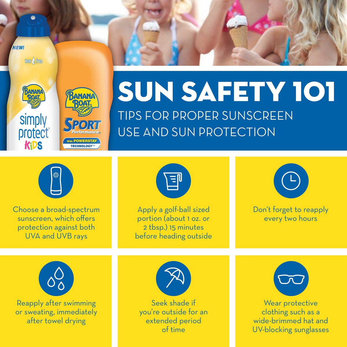 Banana Boat Kids Sport Tear-Free, Sting-Free Broad Spectrum Sunscreen Lotion